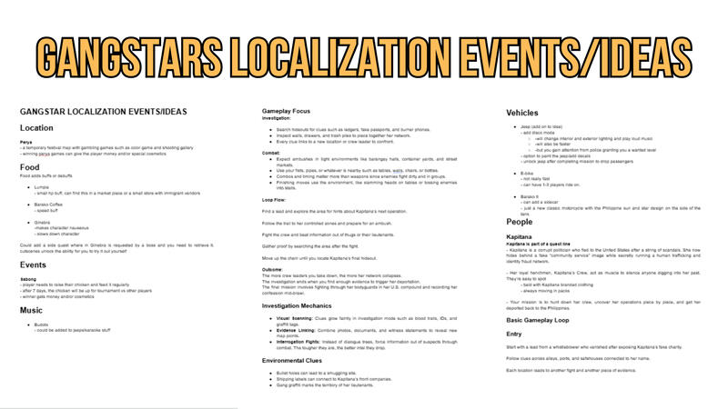 Gangstars Localization Contribution